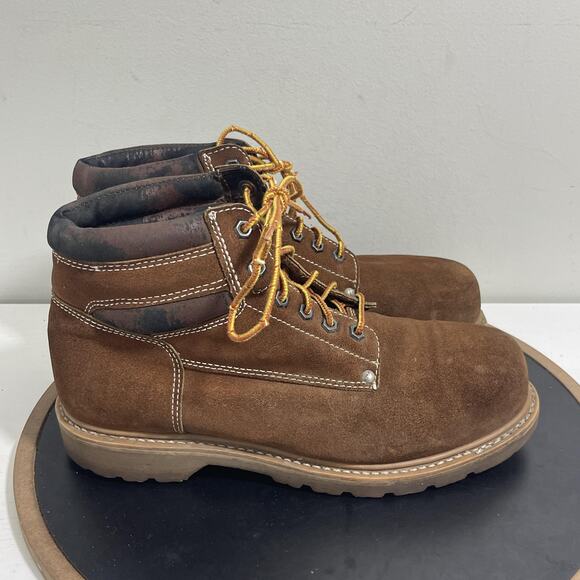 Hy-Test by Wolverine Work Boots Mens Size 11‎ Steel Toe Suede Safety Shoes - Picture 1 of 11